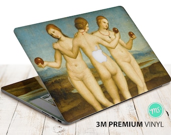 Las Tres Gracias by Rafael Sanzio , decal for Macbook premium 3M vinyl sticker for all MacBook models and other laptops