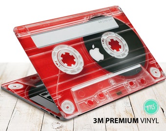 Red vintage audio cassette skin for macbook pro, new Air and other laptop Stylish fashin new macbook pro decal  premium 3M vinyl sticker for