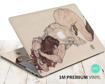 Kneeling Girl, Resting on Both Elbows by Egon Schiele , decal for Macbook premium 3M vinyl sticker for all MacBook models and other laptops