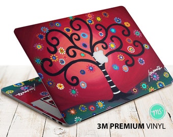 Adhesivo de vinilo premium 3M para portátil con pintura del árbol de la vida mexicano para todos los modelos de MacBook y otros portátiles