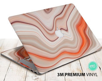 Marmortextur-Hintergrund in Pastellfarben. Premium-3M-Vinyl-Aufkleber für Laptop-Haut für alle MacBook-Modelle und andere Laptops