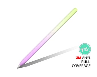 May include: A light pink to yellow gradient Apple Pencil skin with 3M vinyl full coverage. The skin is shown on a white background.