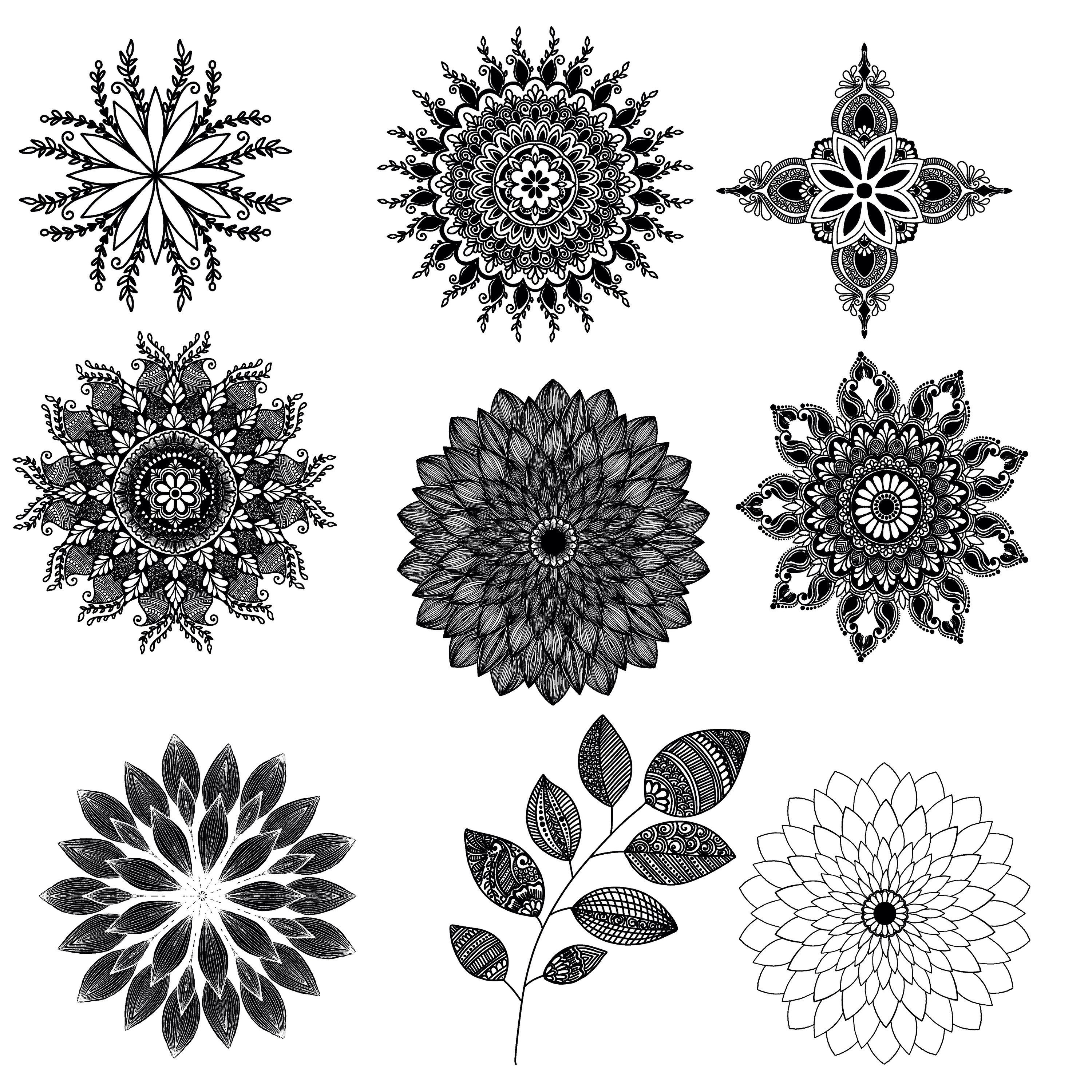 A Set of 32 Mandala Brushes Procreate Brushes Procreate Etsy UK