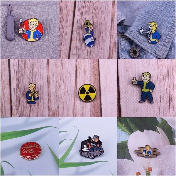 Gamer cadeau fête des pères - jeu vidéo Fallout cadeau épinglette émaillé Vault Boy / Fallout 4 Fallout 76 Fallout New Vegas