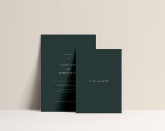 Olivia Invite + Details | Modern Wedding Invite | Modern Wedding Suite