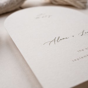 Modern Script Arched Save the Date Alana Collection image 1