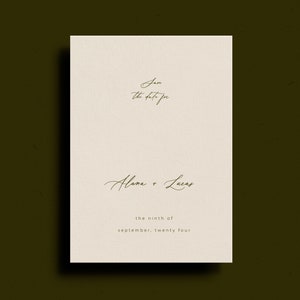 Modern Script Arched Save the Date Alana Collection Rectangular