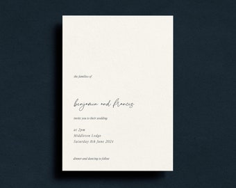 Classic Script Wedding Invitation | Francis Collection