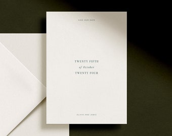 Minimalist Save the Date Card | Olivia Collection