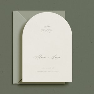 Modern Script Arched Save the Date Alana Collection image 6