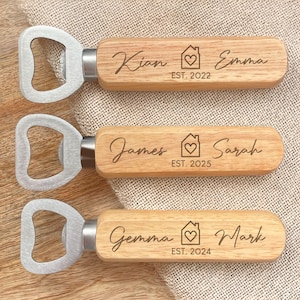 Personalisiertes Paar Geschenk Flaschenöffner Hauseinweihung Unser neues Zuhause Geschenk Benutzerdefiniertes Hochzeitsgeschenk für das erste gemeinsame Zuhause