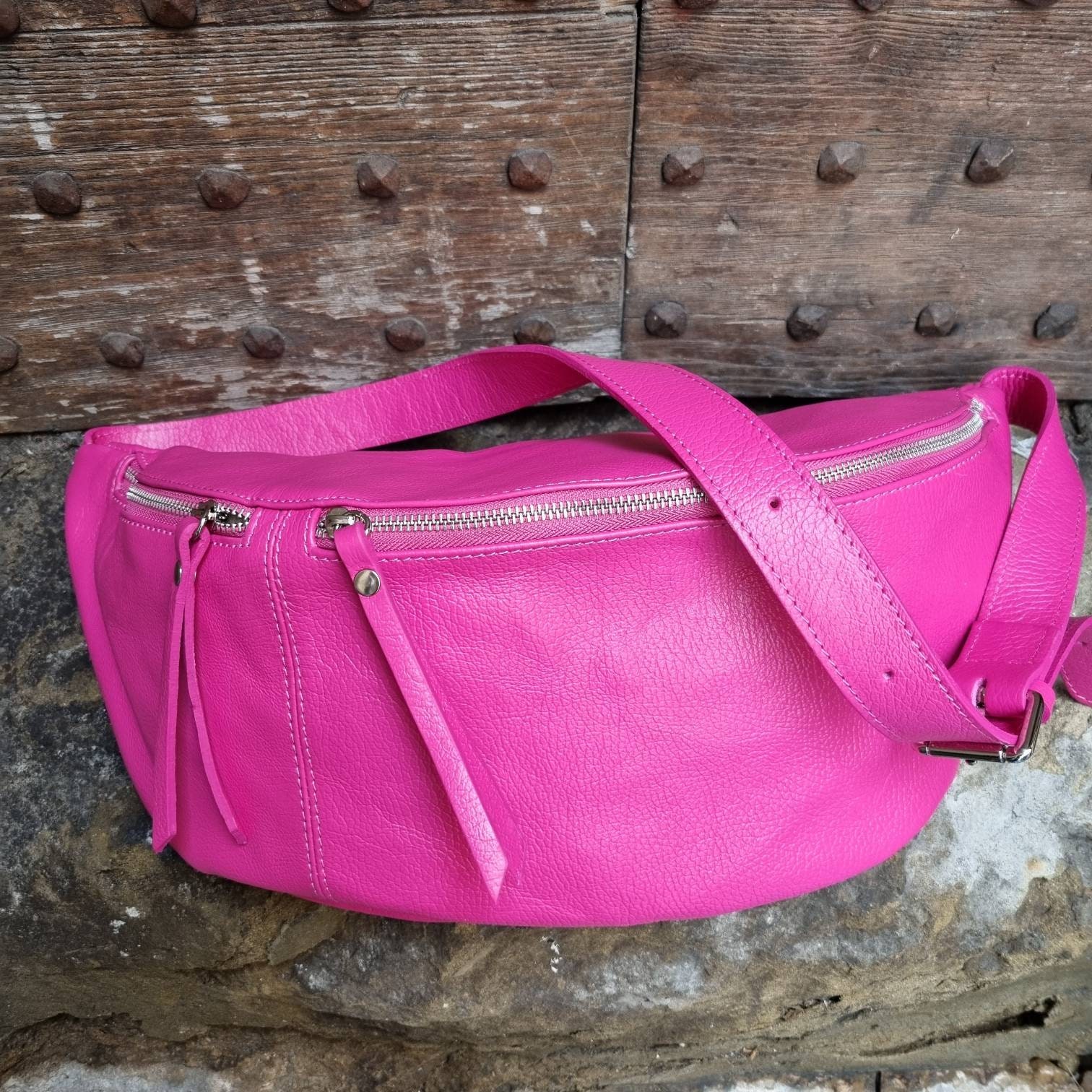 Large Sling Bag/women's Leather Bag/large Fanny Pack for Etsy