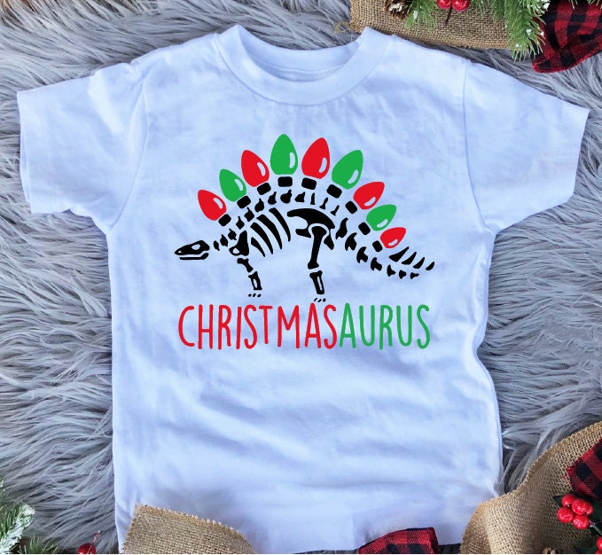 Discover Dinosaur Christmas Shirt For Toddler-Funny Dinosaur Christmas Shirt-For Kids-Cute-Kids Christmas Tshirt-T Rex Shirt-Christmas Shirt For Boys