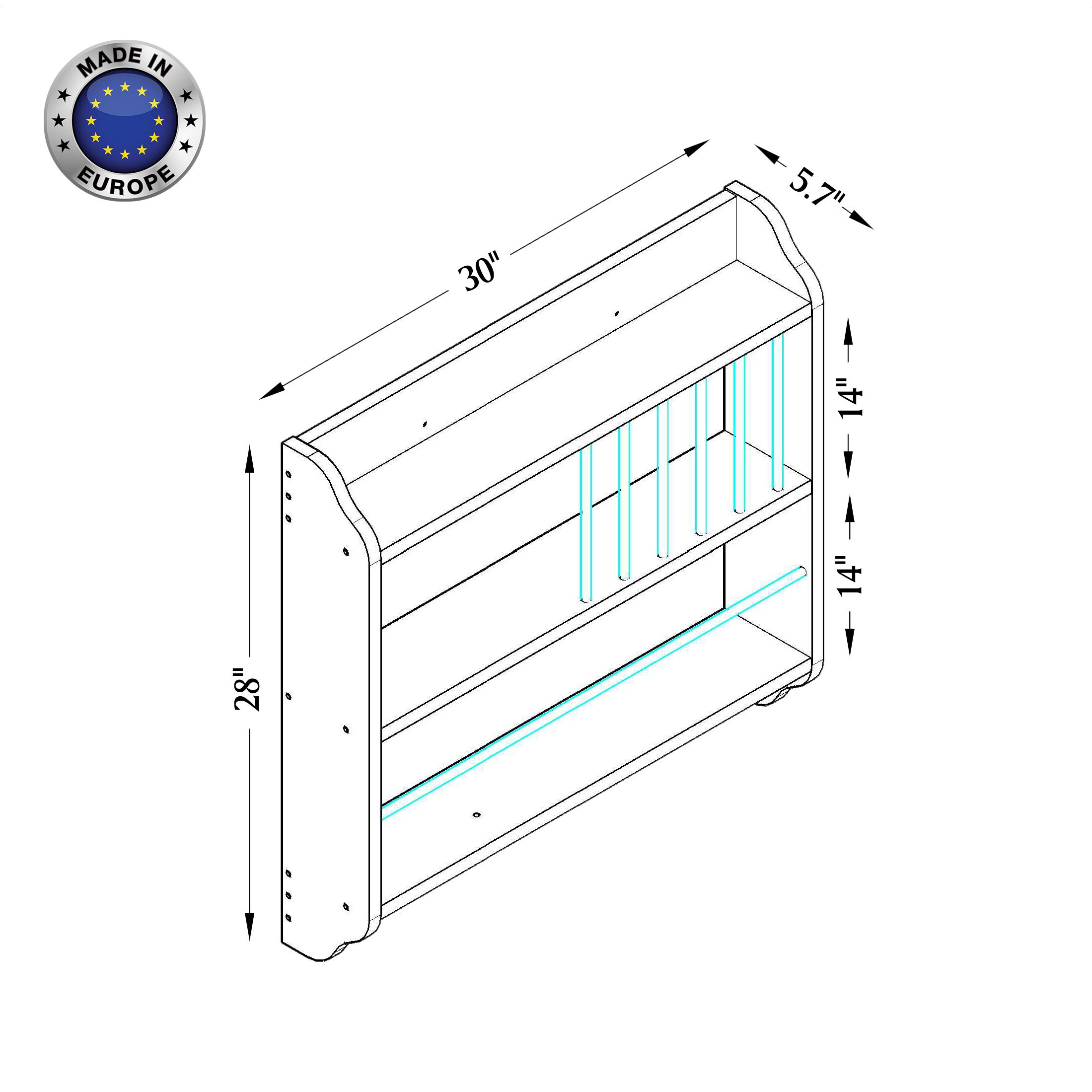 Coffee bar wall shelf