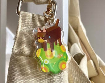 Rollin' Rocco Katamari Inspired Low Poly Cat Acrylic Charm