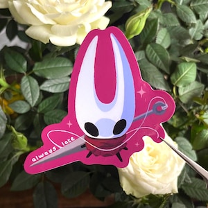 Hornet Silksong 'Always Late' Hollow Knight Glossy Vinyl Decal Sticker