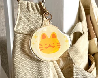 Cat Fried Egg Yolk Acrylic Charm Keyring
