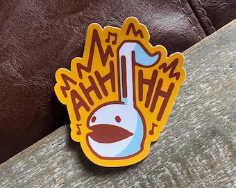 Japanese Instrument 'Ahhhh' Scream Glossy Vinyl Decal Sticker