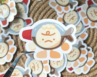 Oumpy Dumpling with Soy Sauce Hat Mascot Glossy Vinyl Decal Sticker