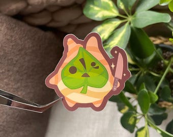 Leaf Creature with Knife BOTW TOTK Glossy Vinyl Decal Sticker