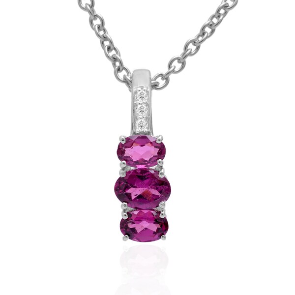 Rhodolite Garnet 925 Sterling Silver Pendant: Birthstone Jewelry