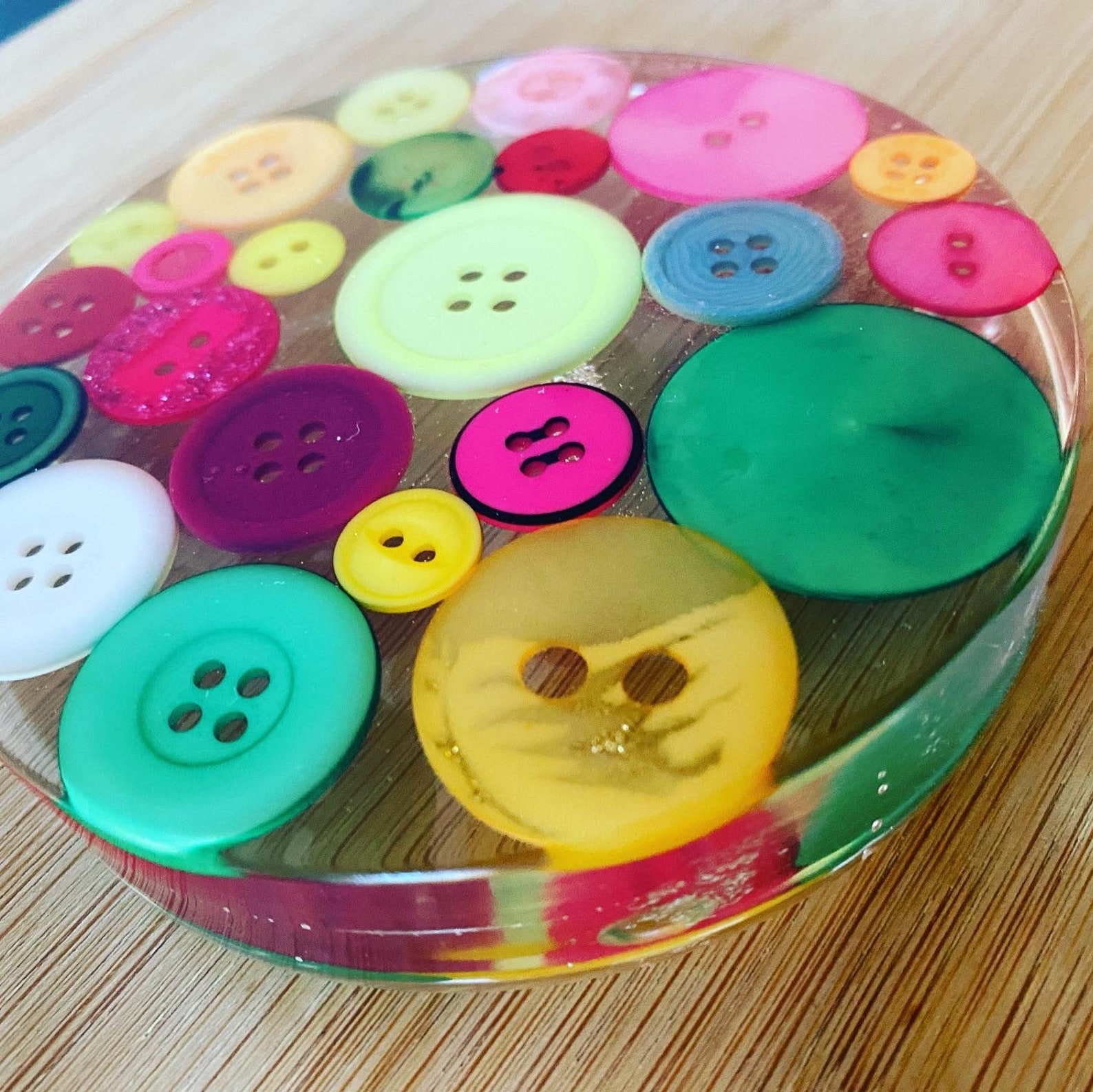 Buttons Coasters Handmade Bespoke Gift Home Decor Etsy