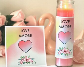 Love Manifestation Candle Sticker