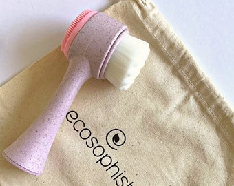 Double-Sided Facial Cleansing Brush | Eco-Friendly Skincare, Purple
