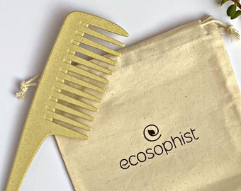 Ecofriendly Wheat Straw Hair Comb - Sustainable & Biodegradable Hair Accessory | Wheat Straw Waterproof Detangling Shower Comb Biodegradable