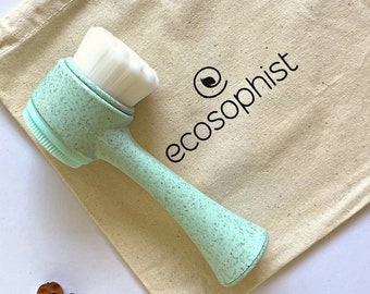 Eco-Friendly Double Sided Facial Cleansing Brush | Wheat Straw Handle