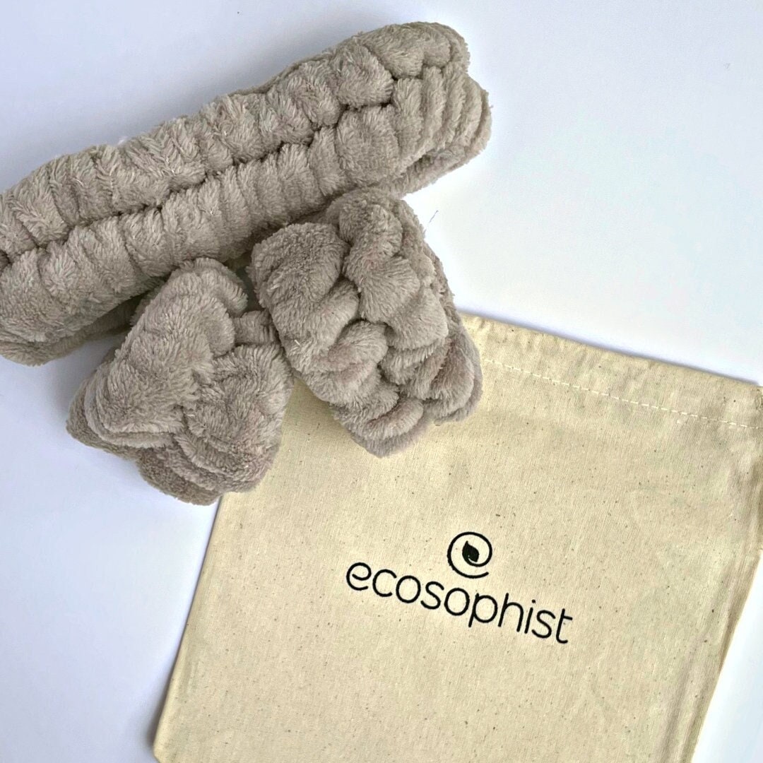 Headband and Wristbands Set Flannel Headbands and Wristbands for