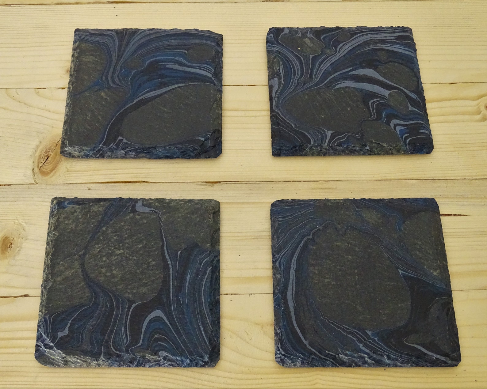 Marbled Slate Placemats and Coasters Etsy