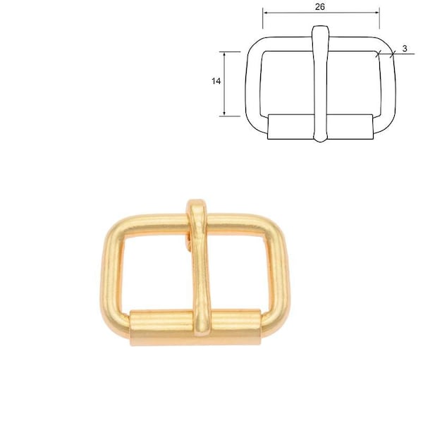 Brass-Plated Heavy Duty Roller Buckle 13mm 16mm 20mm 25mm