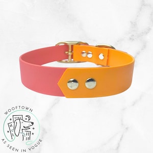 Two-Tone Dog Collar | 20+ Colours | BioThane Vegan Leather Collar | Made to Measure