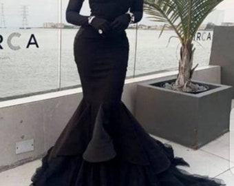 black mermaid dress uk
