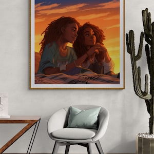 Queer Art,  Black Lesbian Digital Download ,Gifts for Women, Black Girl Magic  ,PNG