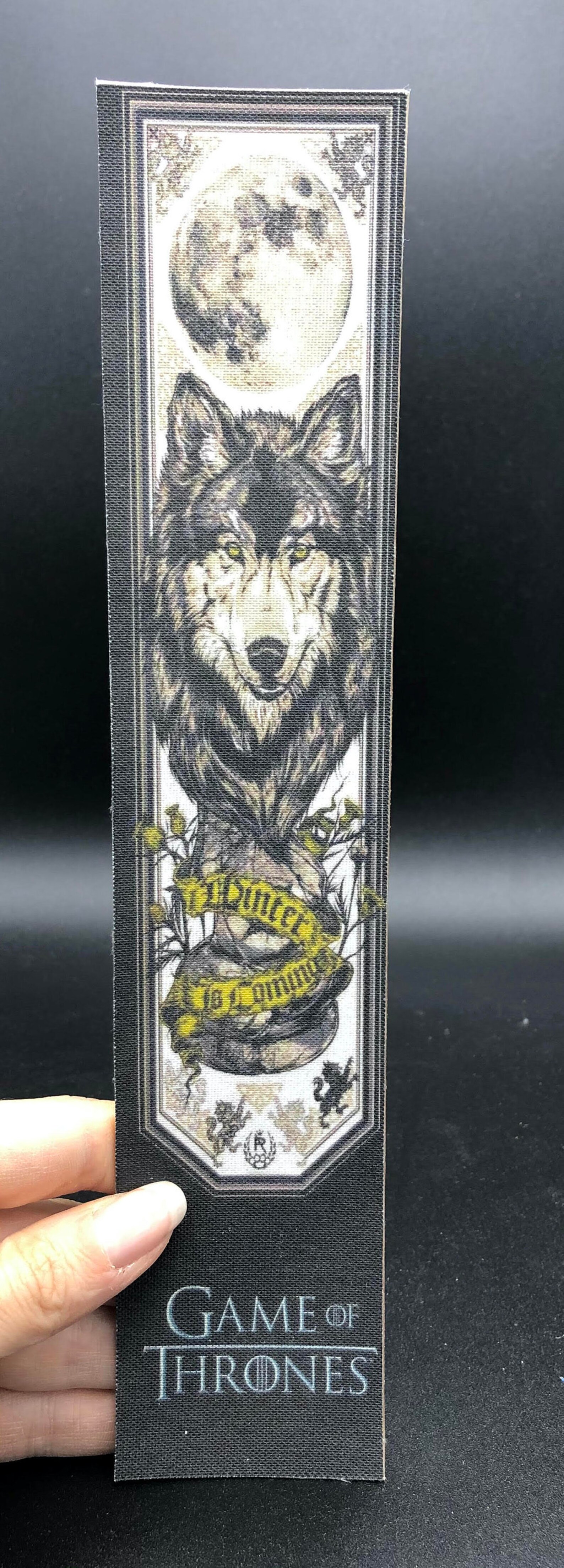 A Games of Thrones bookmark in canvas and recycled leather Etsy