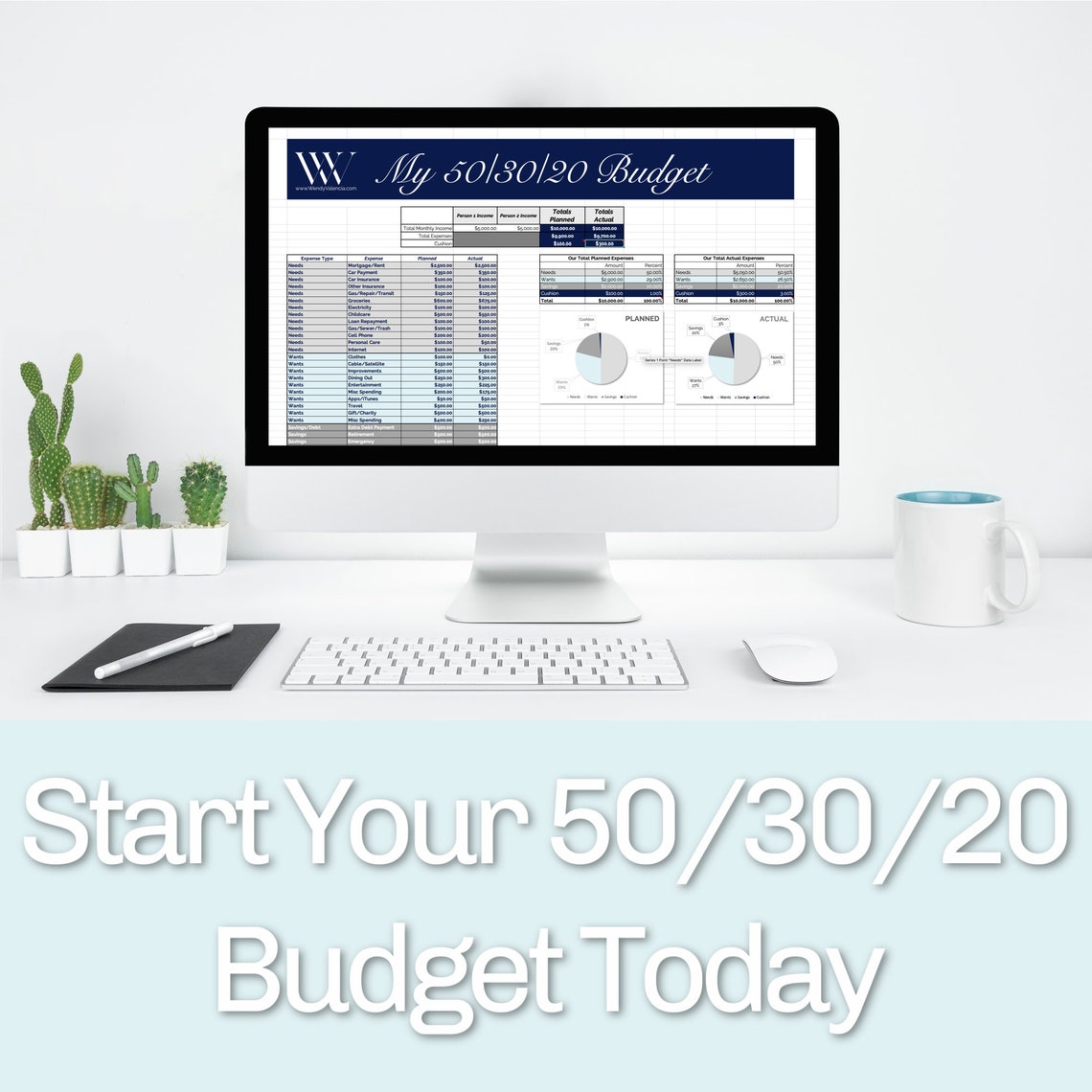 50 30 20 Excel Budget Template Etsy 50-30-20-excel-budget-template-etsy