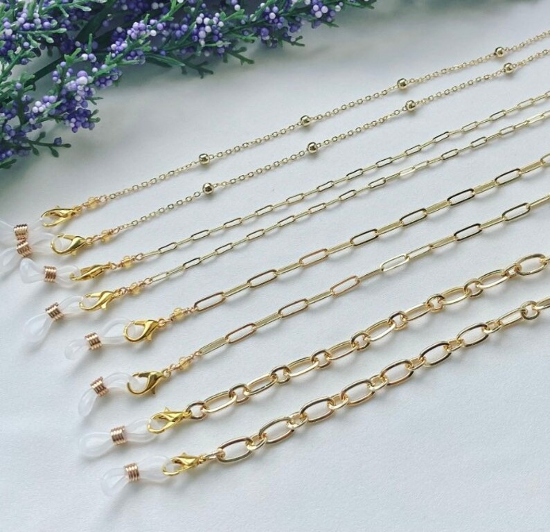 Gold Glasses Chain 24k Gold Sunglasses Chain Mask Lanyard Etsy