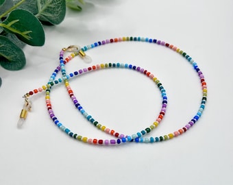 Colourful beaded glasses chains,green glasses chain, Blue sunglasses chain, black sunglass chain, beaded glasses chain, summer jewellery