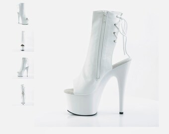 white stripper boots