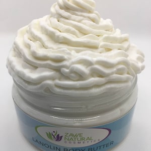 Lanolin Body Butter  Natural Body Lotion Whipped Moisturizing Lotion Gift Shea Body Butter