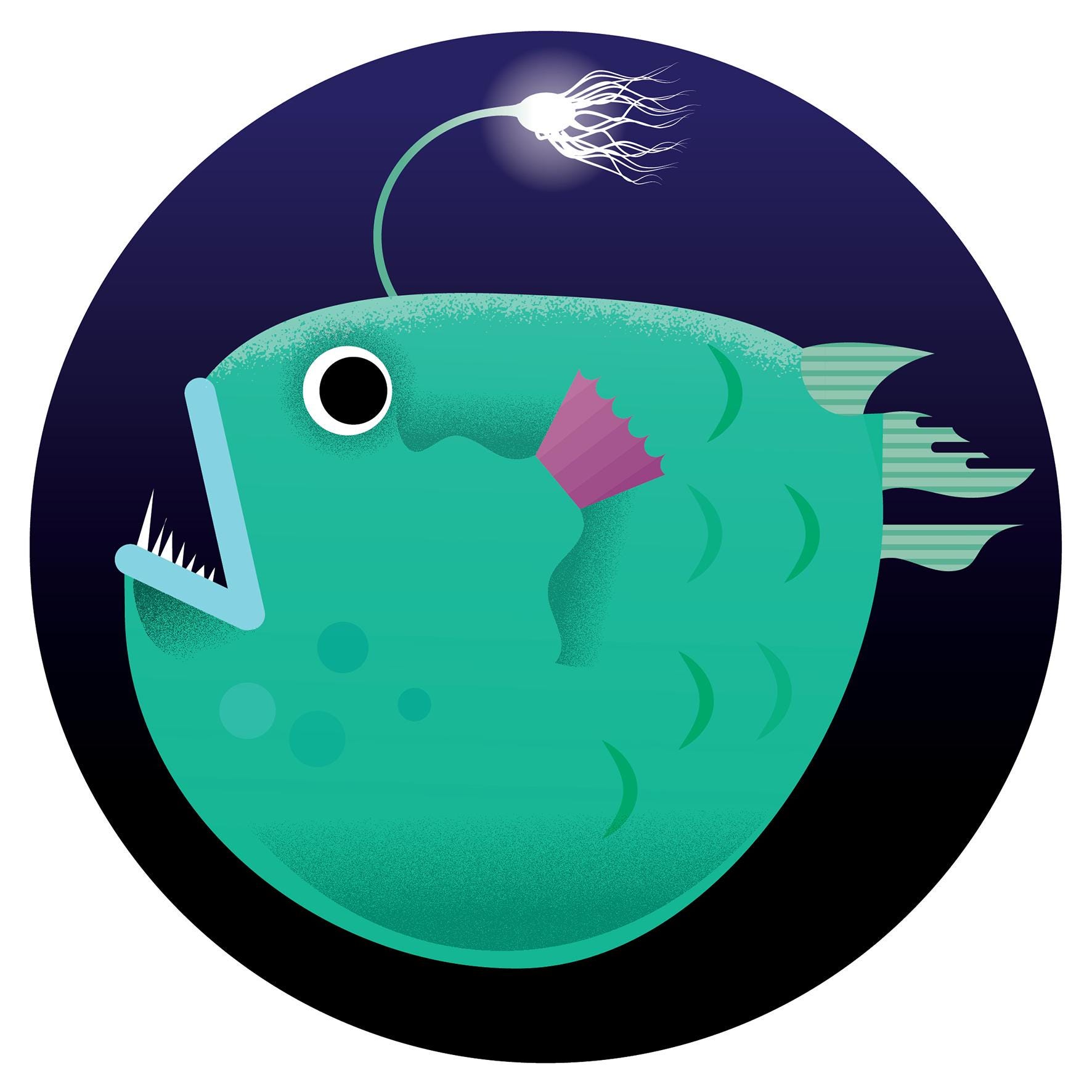 4 Abyss Fish Icons – Circular PNG Digital Graphics - Etsy