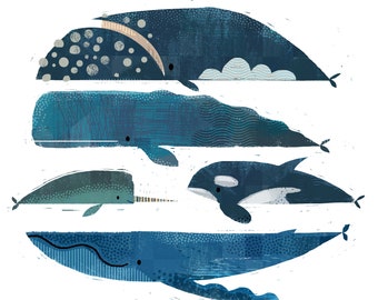 Some Whales, giclee print