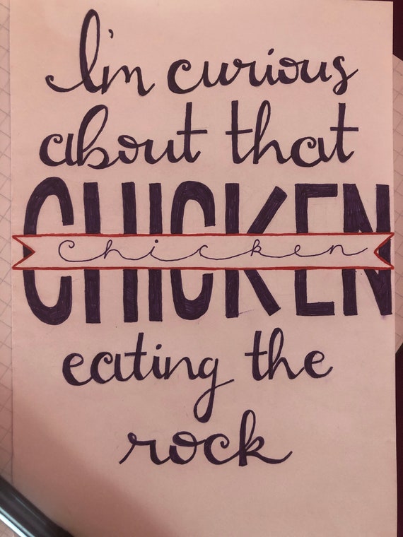I M Curious About That Chicken Eating The Rock Moana Etsy I M Curious About That Chicken Eating The Rock Moana Etsy