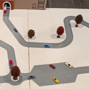 N-scale automotive roadway - individual pieces - for static layout