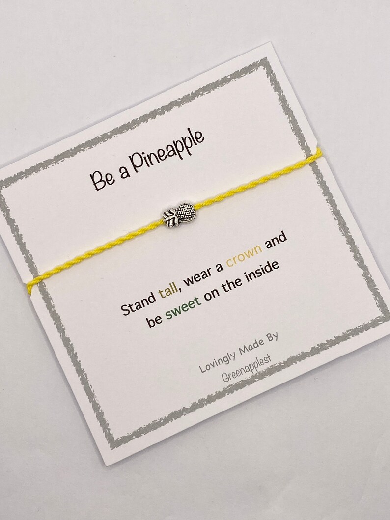 Macrame Friendship Boho Be a Pineapple Minimalist Hand Made Pineapple Bracelet