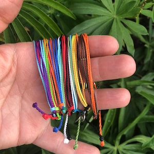 Colorful Hand Made Bracelet | Pura Vida Style | Waxed Cord | Friendship Bracelet | Summer Bracelet