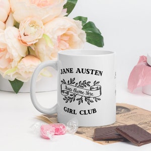 Personalized Mug, Jane Austen Mug, Jane Austen Gifts, Gift for Book Lovers