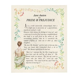 Pride and Prejudice Book Blanket, Jane Austen Gift